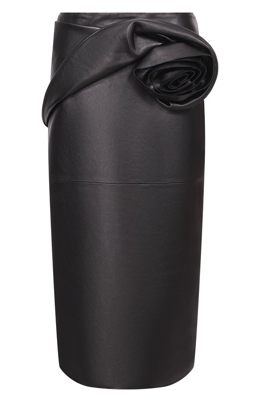 Кожаная юбка Magda Butrym 131426 Чёрный 131426