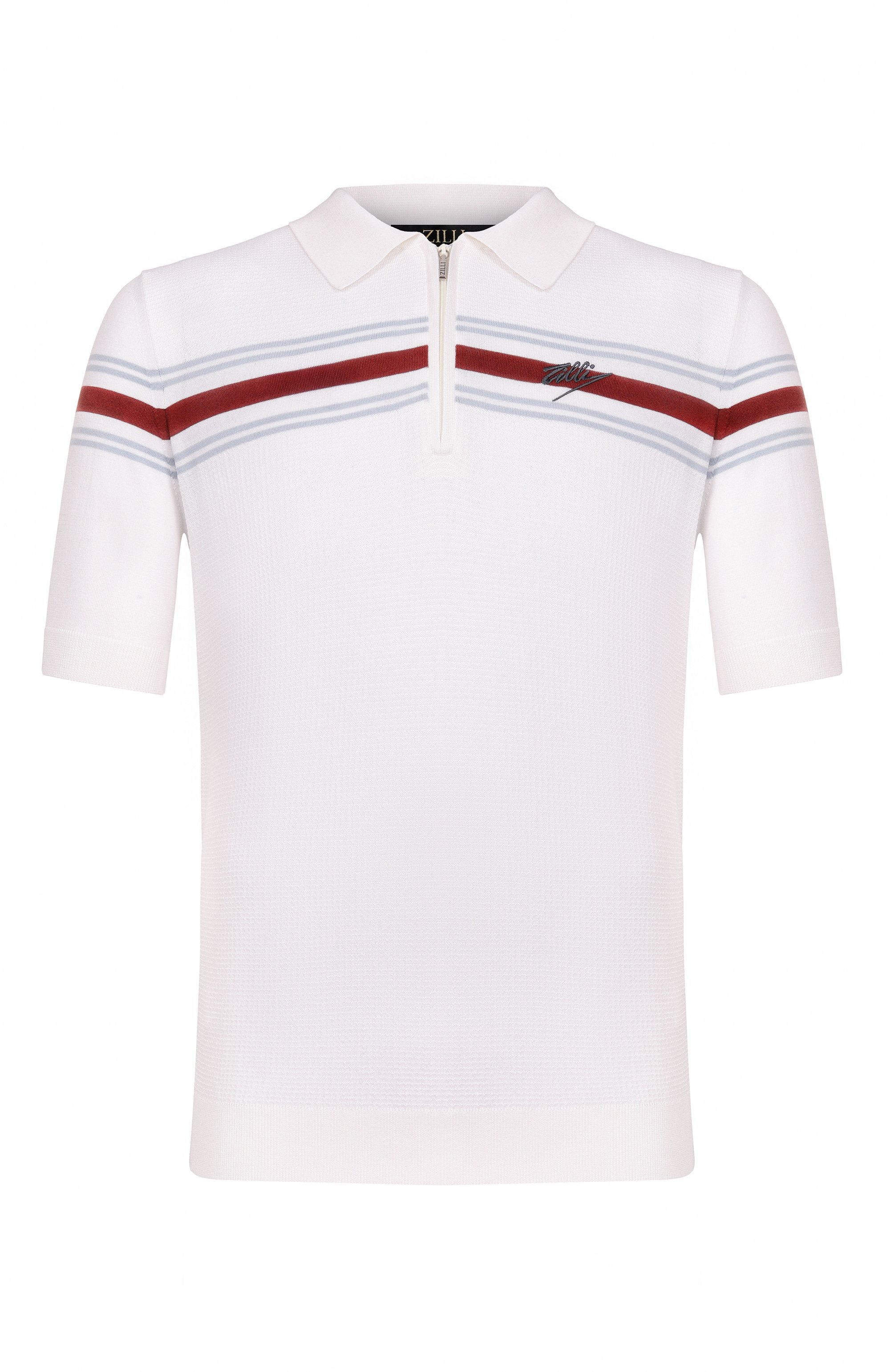 Поло из хлопка и шелка ZILLI белого цвета по цене 141500 руб., арт. KZP002M0142V0C000, фото 1 Поло из хлопка и шелка ZILLI, арт. KZP002M0142V0C000, фото 1