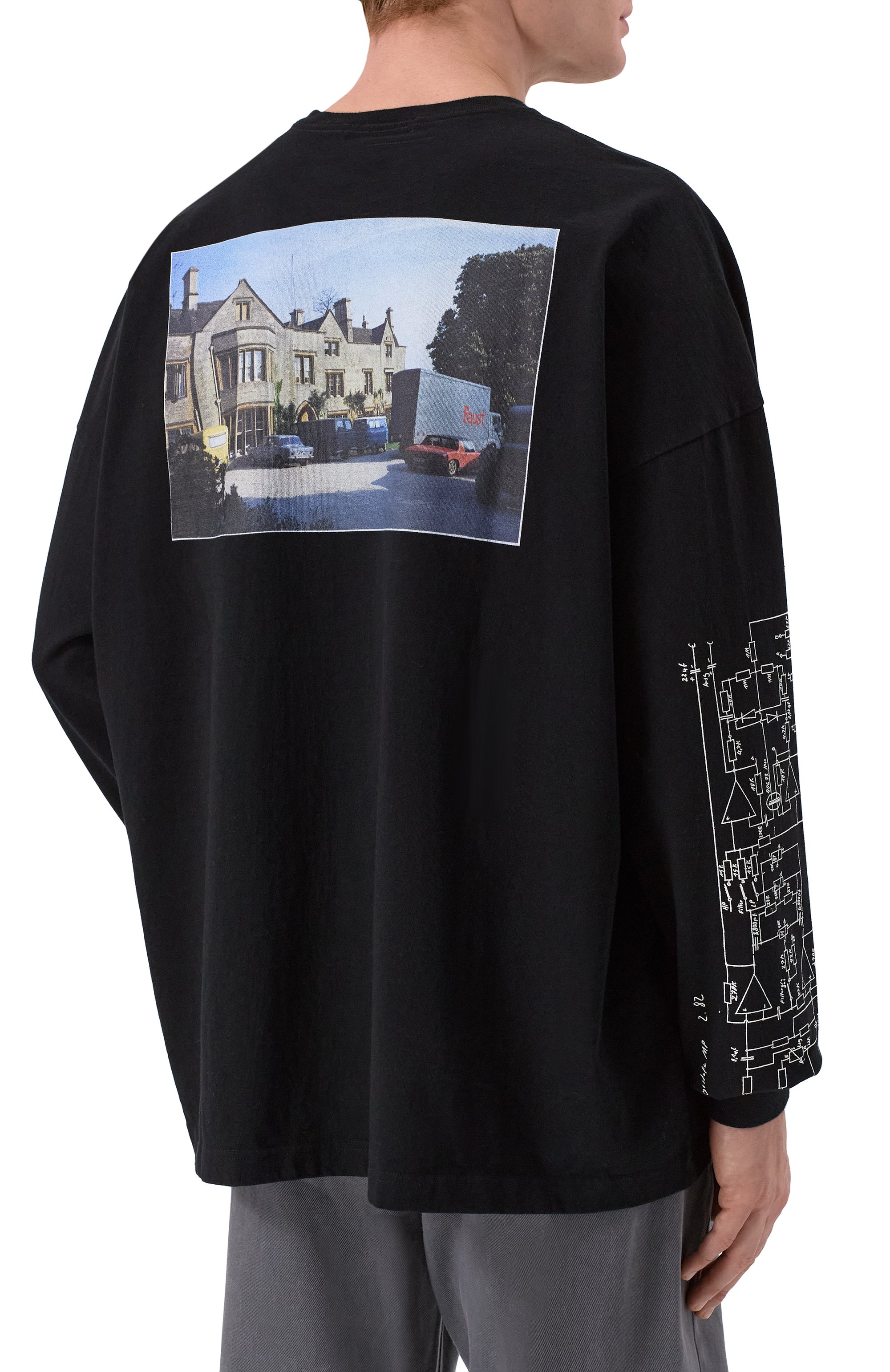 Хлопковый лонгслив UNDERCOVER черного цвета по цене 53750 руб., арт. UC2E4814-1, фото 4 Хлопковый лонгслив UNDERCOVER, арт. UC2E4814-1, фото 4