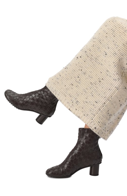 Кожаные ботильоны Atomic Bottega Veneta 811017/V2ED0 Коричневый  811017/V2ED0 Фото 2