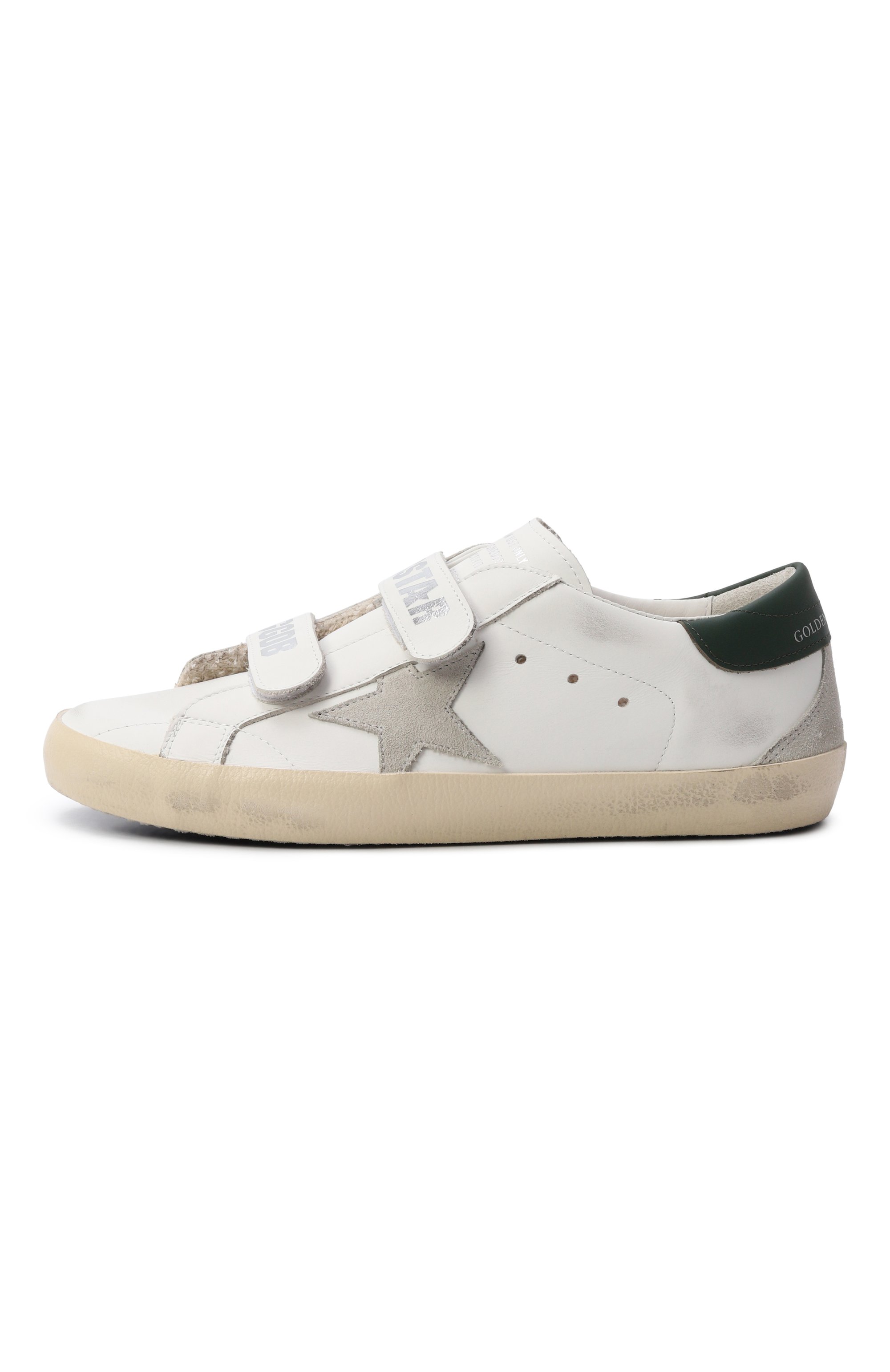 Кожаные кеды old school GOLDEN GOOSE DELUXE BRAND молочного цвета по цене 49950 руб., арт. GTF00177.F008042, фото 2 Кожаные кеды old school GOLDEN GOOSE DELUXE BRAND, арт. GTF00177.F008042, фото 2