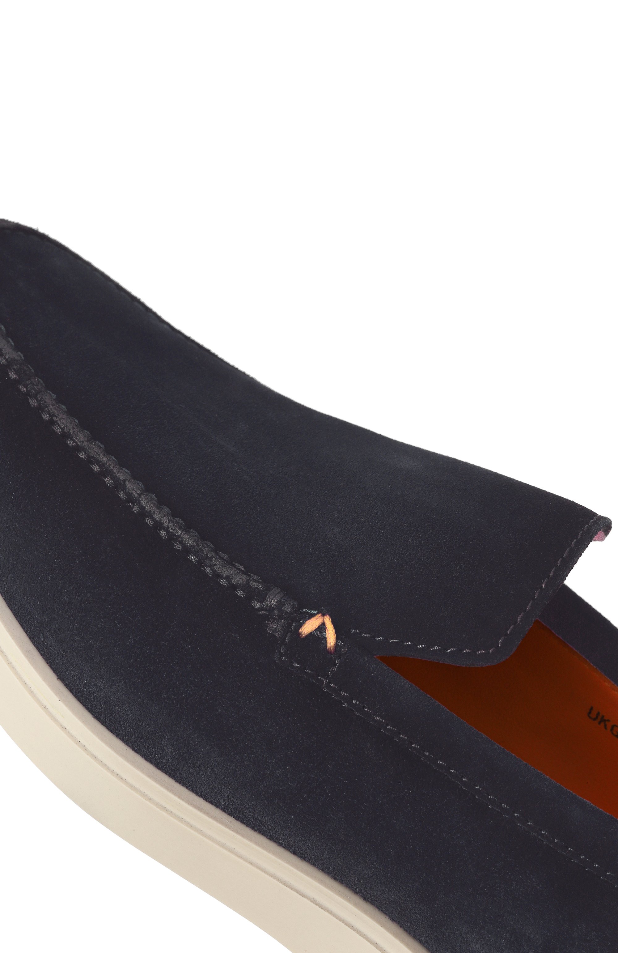 Замшевые лоферы detroit SANTONI темно-синего цвета по цене 66000 руб., арт. MGDG17824TICBGEX, фото 7 Замшевые лоферы detroit SANTONI, арт. MGDG17824TICBGEX, фото 7