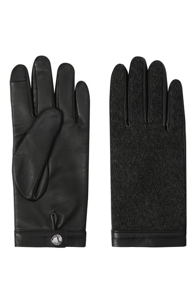 Комбинированные перчатки BOSS черного цвета по цене 14400 руб., арт. 50526827, фото 2 Комбинированные перчатки BOSS, арт. 50526827, фото 2