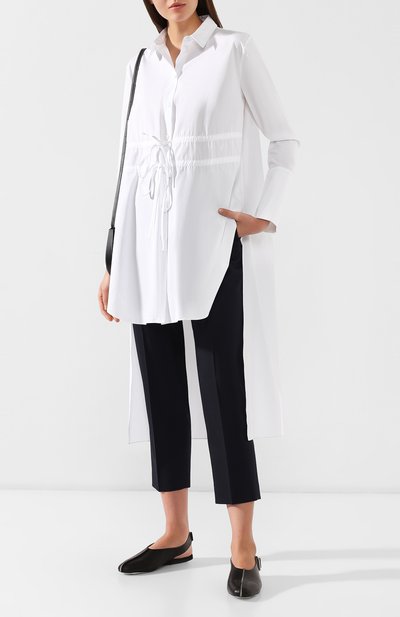 Брюки со стрелками JIL SANDER NAVY темно-синего цвета по цене 29950 руб., арт. JNWM3004A/JM2124, фото 2 Брюки со стрелками JIL SANDER NAVY, арт. JNWM3004A/JM2124, фото 2