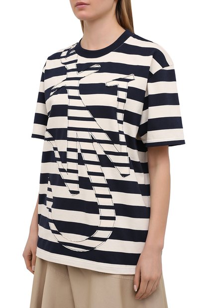 Хлопковая футболка JW ANDERSON синего цвета по цене 22350 руб., арт. JT0008 PG0428, фото 3 Хлопковая футболка JW ANDERSON, арт. JT0008 PG0428, фото 3