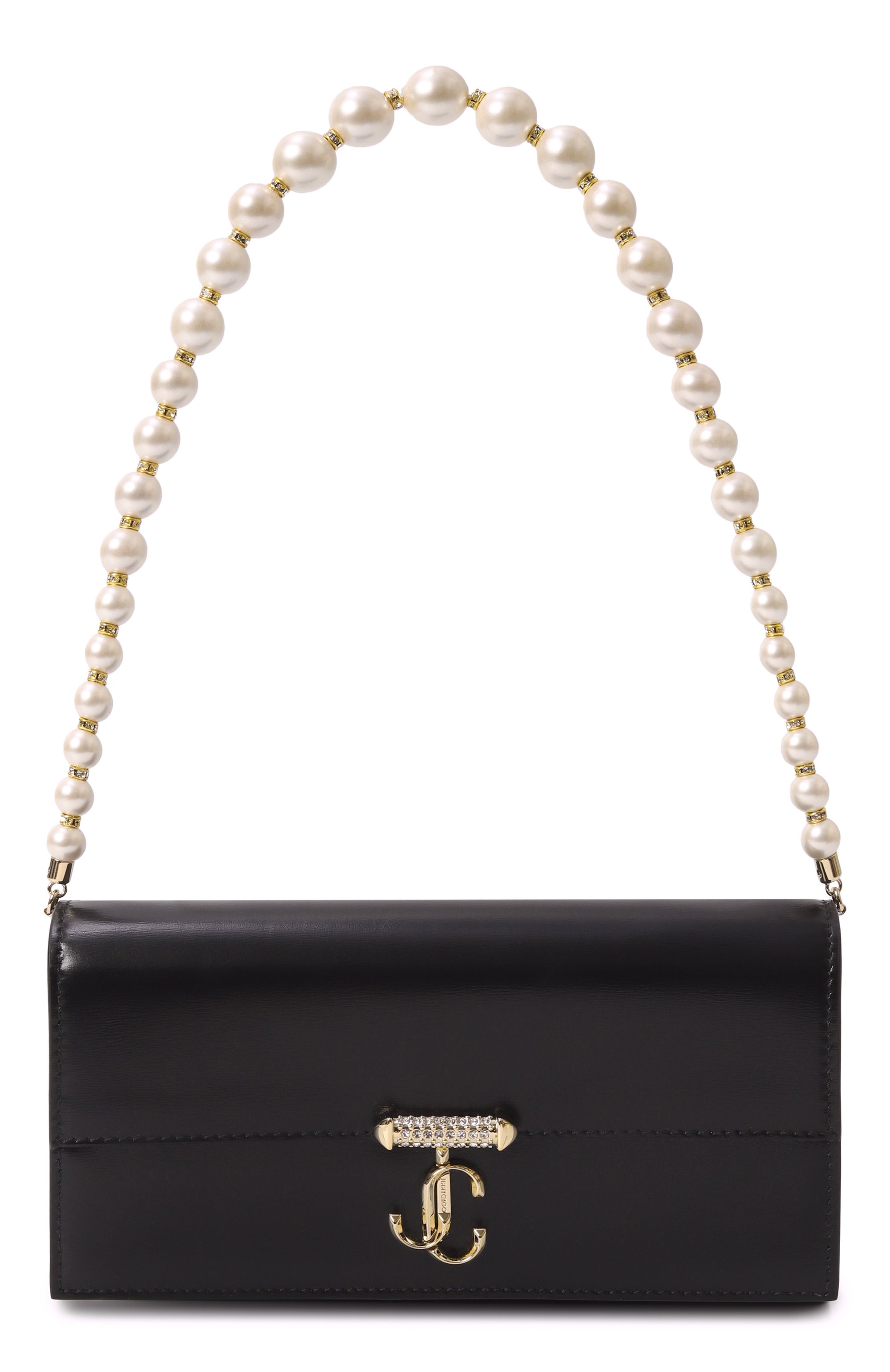 Клатч avenue JIMMY CHOO черного цвета по цене 133000 руб., арт. AVENUE WALLET/CHAIN, фото 1 Клатч avenue JIMMY CHOO, арт. AVENUE WALLET/CHAIN, фото 1