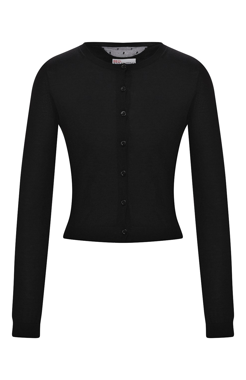 Кардиган из шерсти и шелка REDVALENTINO черного цвета по цене 33350 руб., арт. UR3KA00Z/4A7, фото 1 Кардиган из шерсти и шелка REDVALENTINO, арт. UR3KA00Z/4A7, фото 1