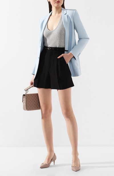 Шорты с поясом REDVALENTINO черного цвета по цене 39400 руб., арт. TR3RFC24/2EU, фото 2 Шорты с поясом REDVALENTINO, арт. TR3RFC24/2EU, фото 2
