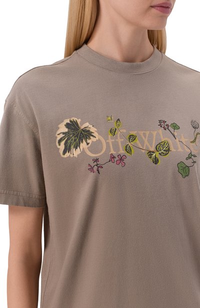 Хлопковая футболка OFF-WHITE, арт. 0WAA089S26JER003, фото 5