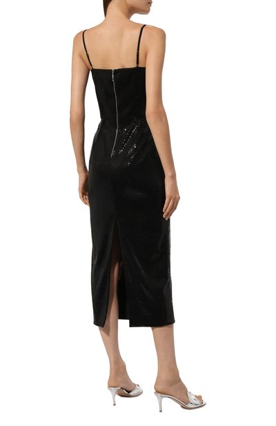 Платье с отделкой пайетками SASHA KIM черного цвета по цене 89000 руб., арт. УТ-00001637, фото 4 Платье с отделкой пайетками SASHA KIM, арт. УТ-00001637, фото 4