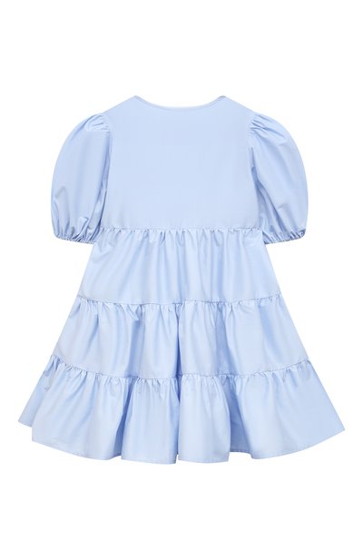 Хлопковое платье IL GUFO голубого цвета по цене 23350 руб., арт. P21VM619C0046/2A-4A, фото 2 Хлопковое платье IL GUFO, арт. P21VM619C0046/2A-4A, фото 2