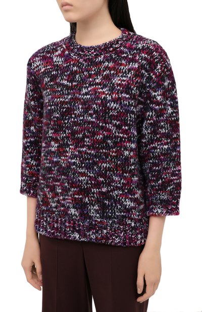Шерстяной свитер DRIES VAN NOTEN фуксия цвета по цене 49950 руб., арт. 202-11215-1719, фото 3 Шерстяной свитер DRIES VAN NOTEN, арт. 202-11215-1719, фото 3