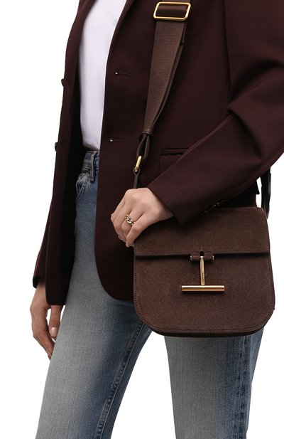 Сумка tara mini TOM FORD темно-коричневого цвета по цене 169000 руб., арт. L1502T-LCL209, фото 2 Сумка tara mini TOM FORD, арт. L1502T-LCL209, фото 2