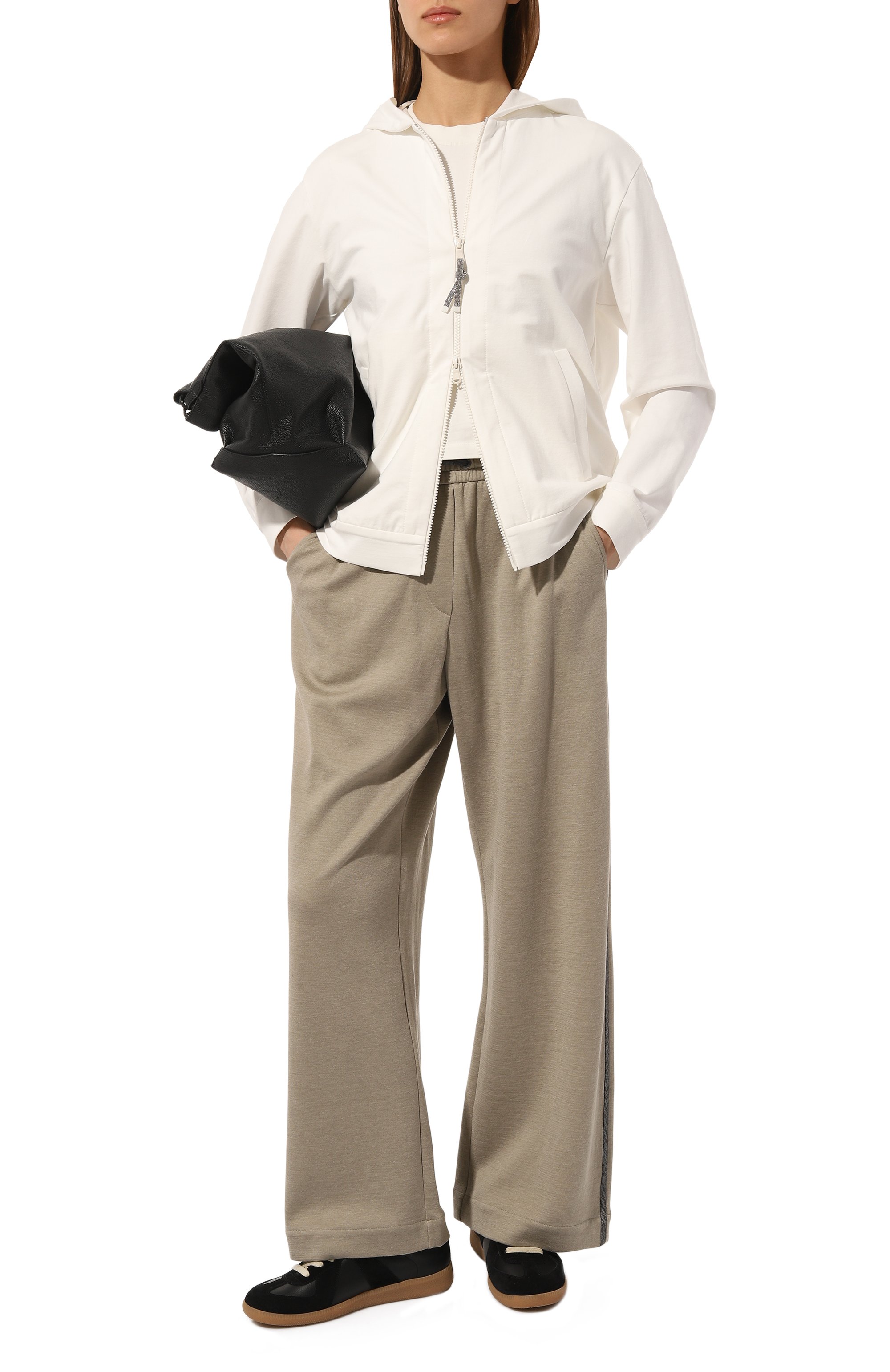 Брюки из хлопка и шелка BRUNELLO CUCINELLI, арт. MD828SM689, фото 2