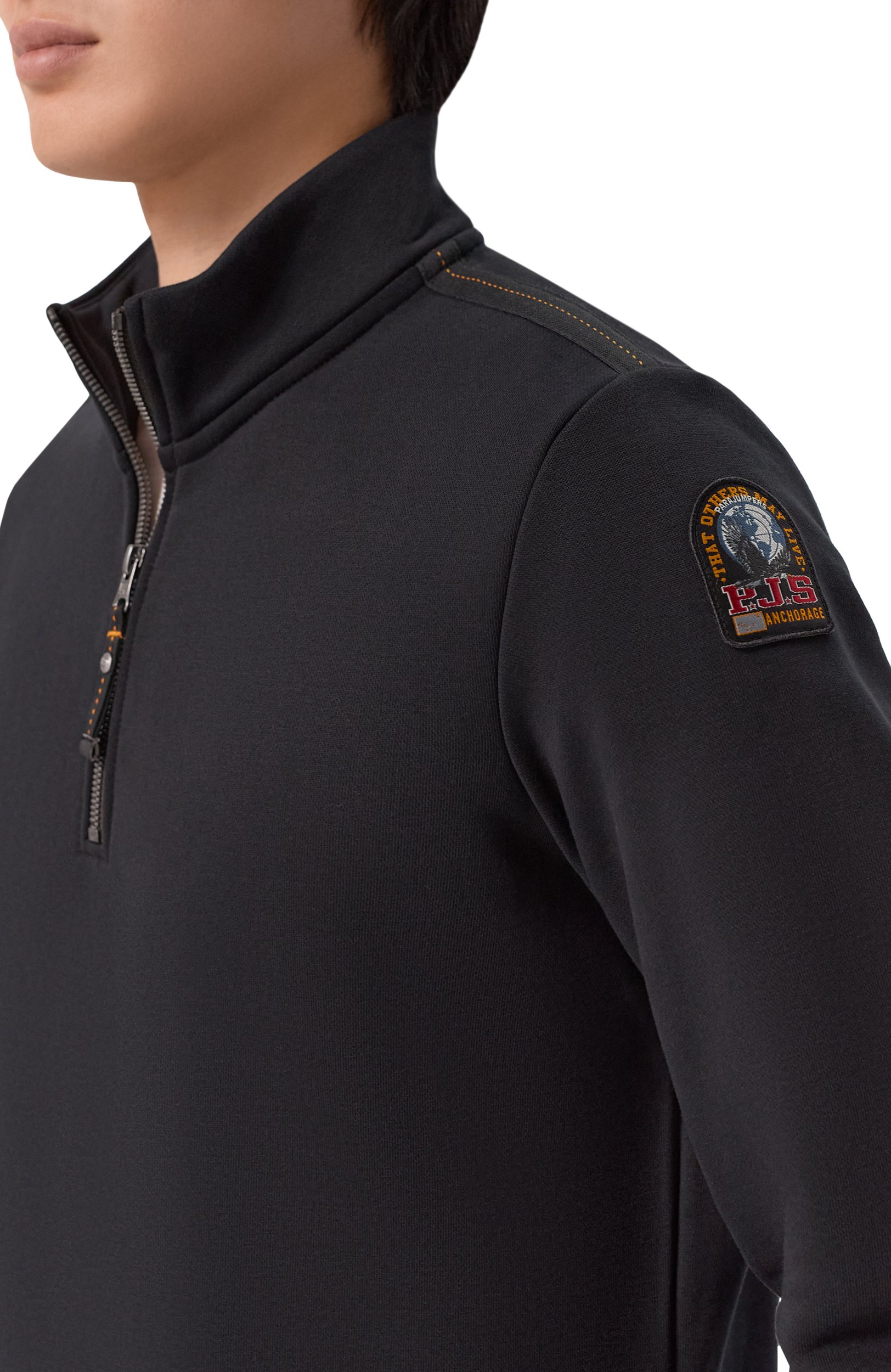 Хлопковый джемпер PARAJUMPERS черного цвета по цене 28850 руб., арт. 26WMPMFLEY20, фото 5 Хлопковый джемпер PARAJUMPERS, арт. 26WMPMFLEY20, фото 5