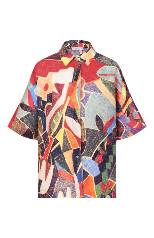 Льняная рубашка Shan 42636-82 Разноцветный 42636-82