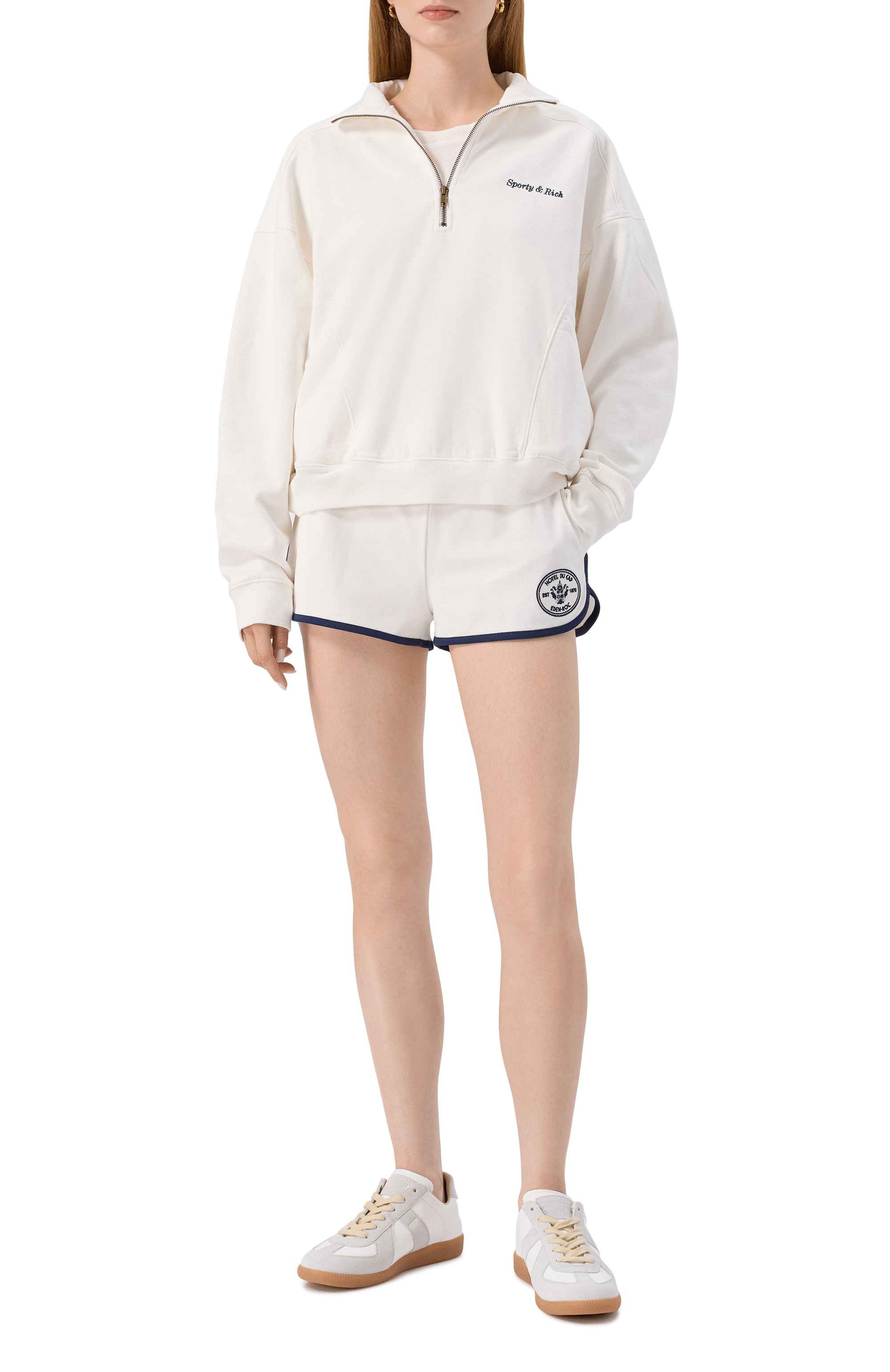 Хлопковый свитшот SPORTY AND RICH, арт. ST08760666WH01, фото 2