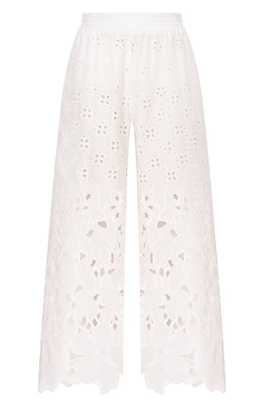 Хлопковые брюки Ermanno Scervino D484P603QYD Белый D484P603QYD
