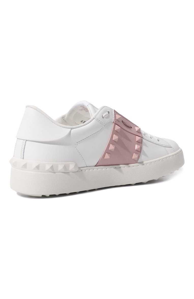 Женские кожаные кеды rockstud entitled VALENTINO белого цвета, арт. 3W0S0A01/LTU | Фото 5 (Подошва: Платформа; Материал внутренний: Натуральная кожа; Материал утеплителя: Без утеплителя; Стили: Кэжуэл; Материал внешний: Натуральная кожа; Кросс-КТ: Низкие)