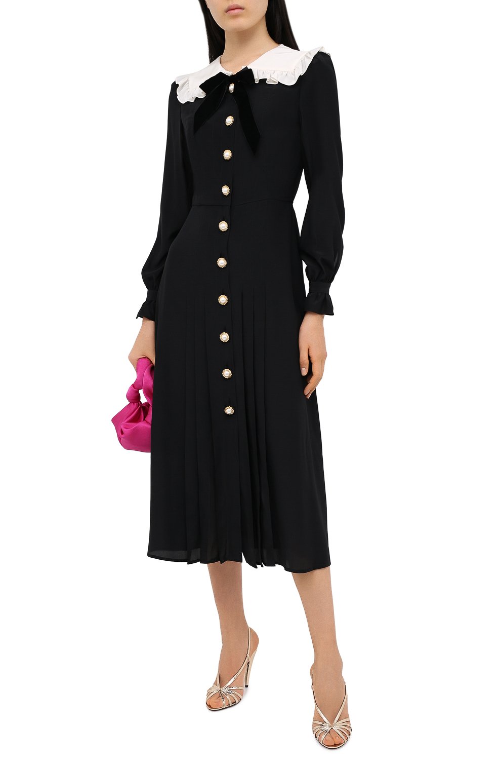 Шелковое платье ALESSANDRA RICH, арт. FAB2207-F3057, фото 2