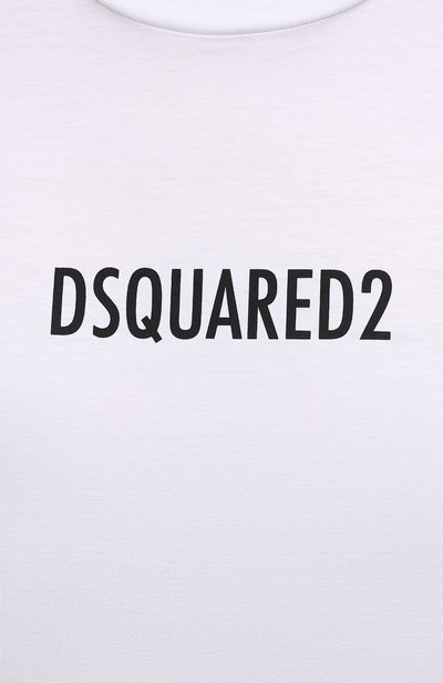 Хлопковая футболка DSQUARED2 белого цвета по цене 19950 руб., арт. S72GD0302/S23009, фото 5 Хлопковая футболка DSQUARED2, арт. S72GD0302/S23009, фото 5