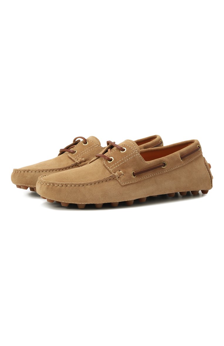 Женские замшевые мокасины gommino bubble TOD’S бежевого цвета, арт. XXW52K05300/RE0 | Фото 1 (Материал внутренний: Натуральная кожа; Подошва: Плоская; Материал внешний: Натуральная кожа, Замша)