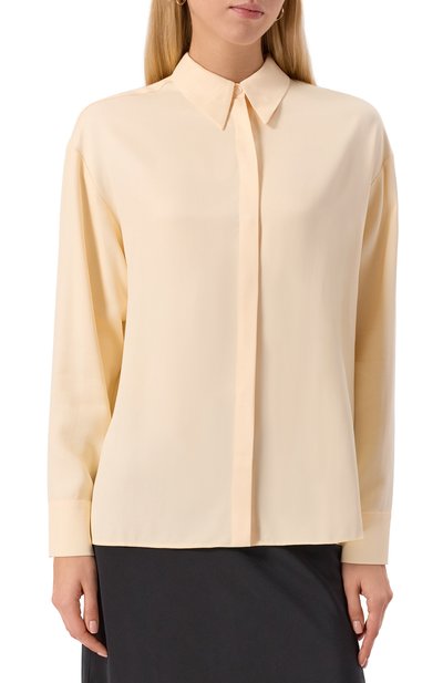 Блузка из вискозы SEVEN LAB кремового цвета по цене 18900 руб., арт. 225-S-W-15-11-024, фото 3 Блузка из вискозы SEVEN LAB, арт. 225-S-W-15-11-024, фото 3