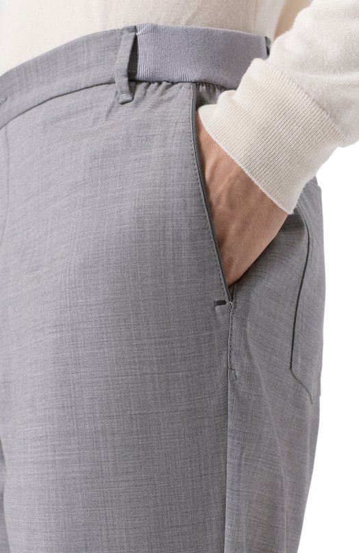 Шерстяные брюки Zilli CP201DM0201VUC000 Серый  CP201DM0201VUC000 Фото 5