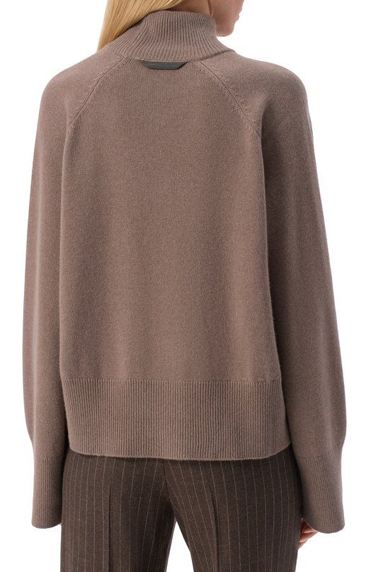 Кашемировый свитер Brunello Cucinelli M12707304P Коричневый  M12707304P Фото 4