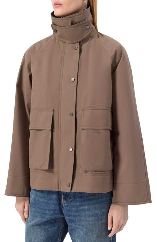 Хлопковая куртка Brunello Cucinelli MM5397907P Коричневый  MM5397907P Фото 6