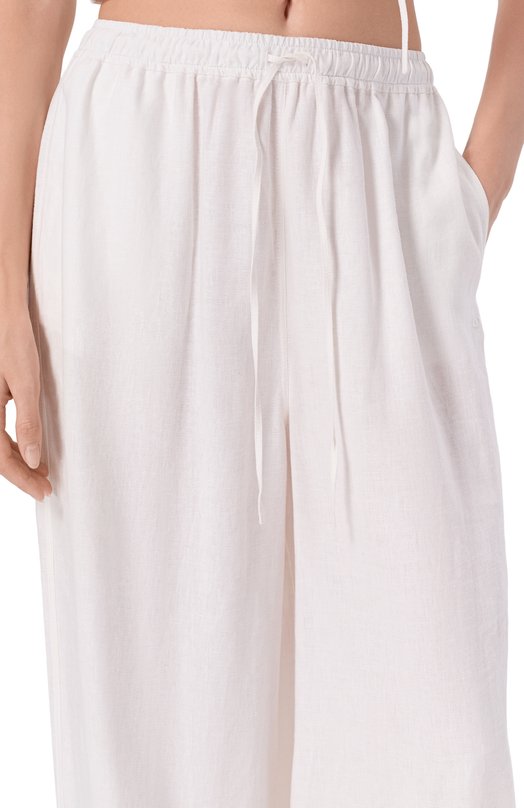 Брюки изо льна и вискозы EDOMO T006118SS25 Белый  T006118SS25 Фото 5