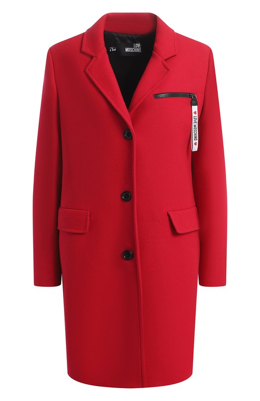

Шерстяное пальто Moschino, Красный