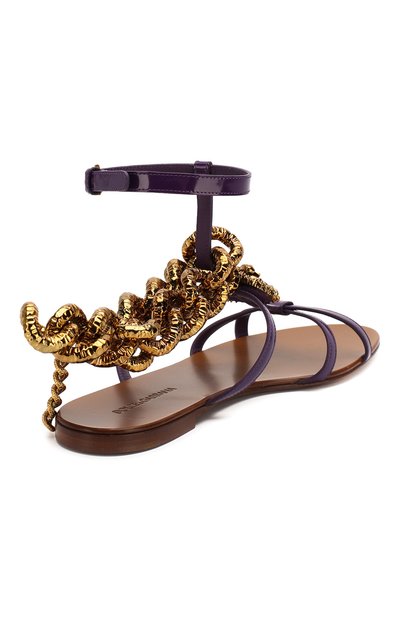 Кожаные сандалии devotion DOLCE & GABBANA, арт. CQ0346/A1037, фото 4