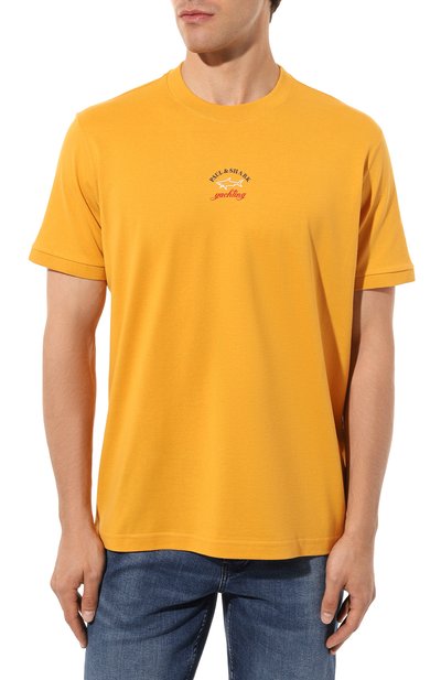 Хлопковая футболка PAUL&SHARK желтого цвета по цене 17550 руб., арт. C0P1096, фото 3 Хлопковая футболка PAUL&SHARK, арт. C0P1096, фото 3