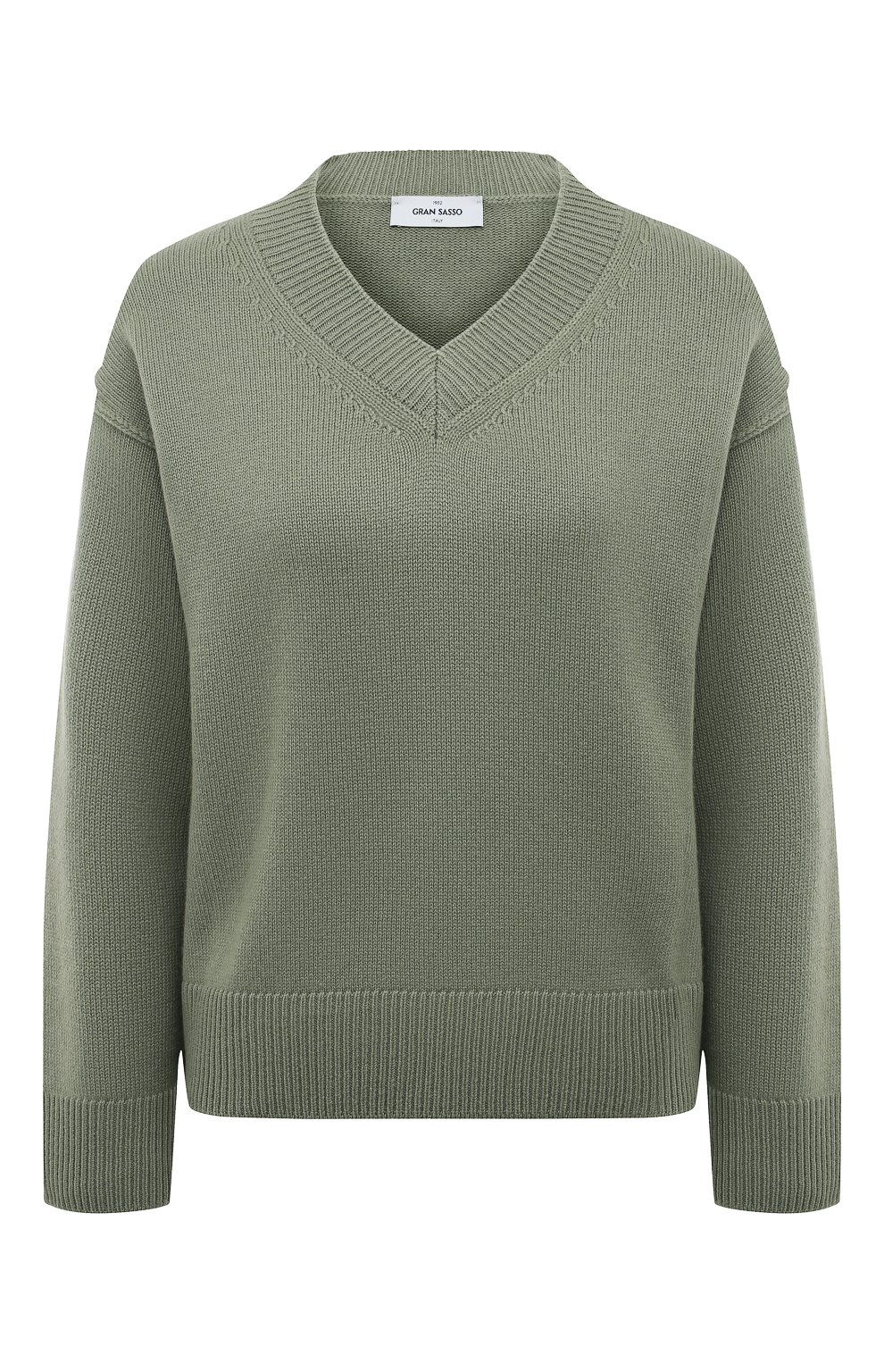 Пуловер из шерсти и вискозы GRAN SASSO светло-зеленого цвета по цене 34300 руб., арт. 13270/12822, фото 1 Пуловер из шерсти и вискозы GRAN SASSO, арт. 13270/12822, фото 1