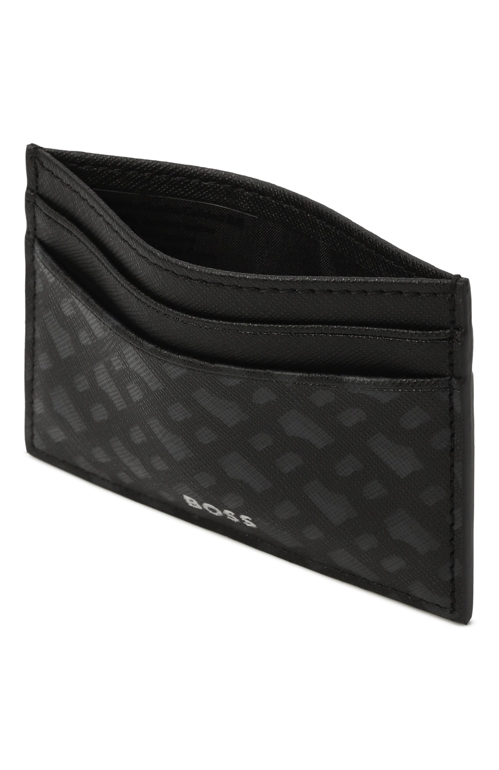 Кожаный футляр для кредитных карт BOSS черного цвета по цене 11950 руб., арт. 50552845, фото 3 Кожаный футляр для кредитных карт BOSS, арт. 50552845, фото 3