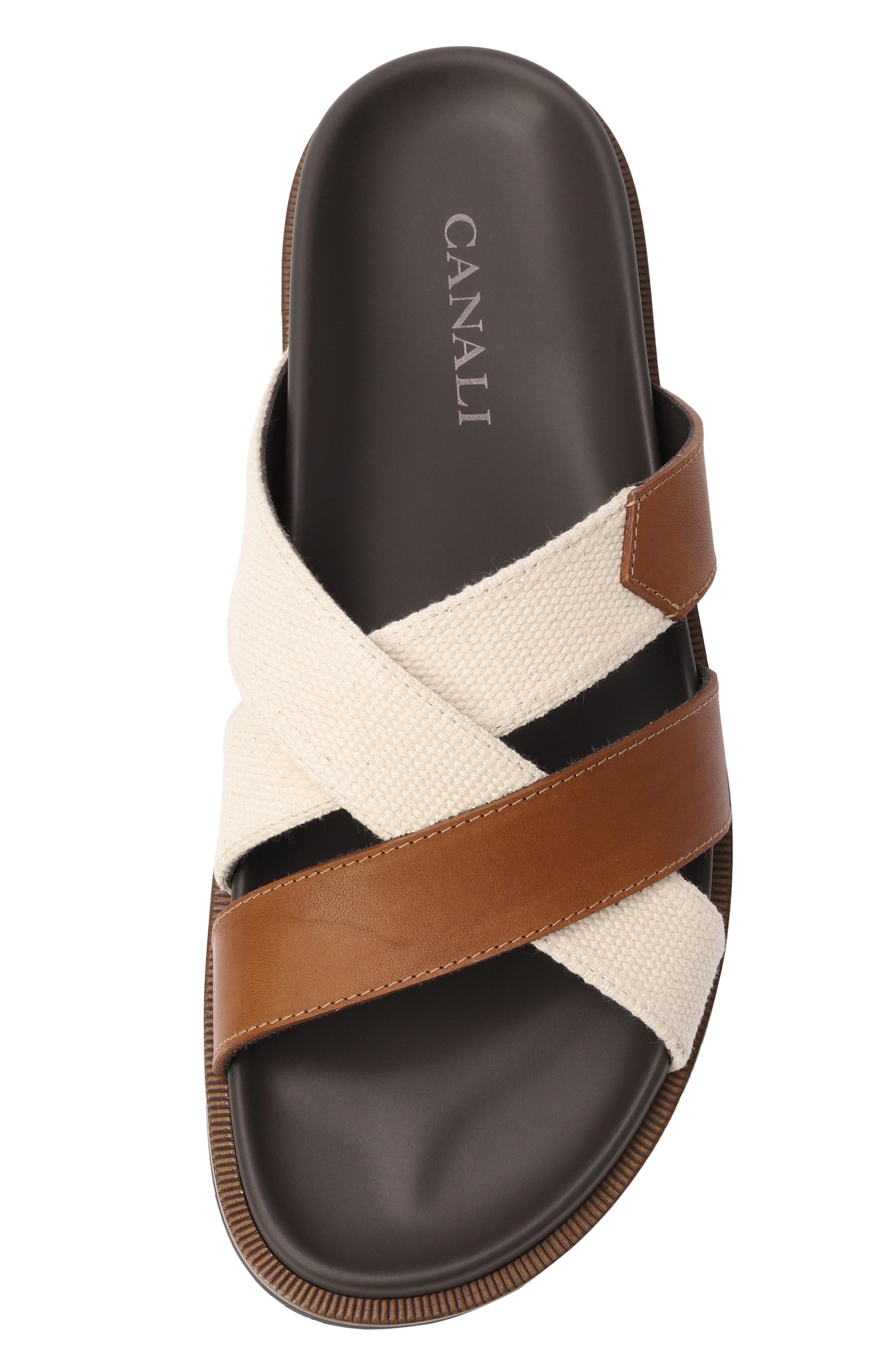 Комбинированные шлепанцы CANALI, арт. 481201/RA01118, фото 6