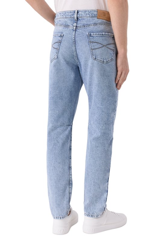 Джинсы Leisure fit Brunello Cucinelli M241PX2340 Голубой  M241PX2340 Фото 4