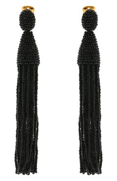 Серьги-клипсы из бисера OSCAR DE LA RENTA, арт. 0J101BLK, фото 1