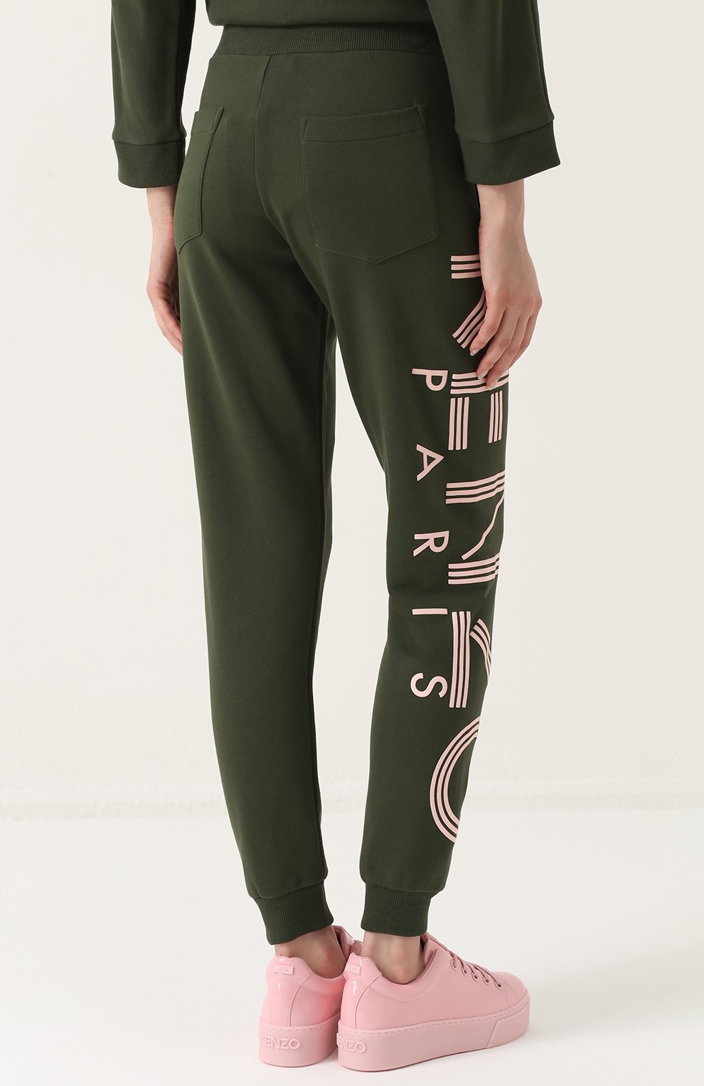 Хлопковые джоггеры с контрастной надписью KENZO, арт. F752PA722952, фото 4
