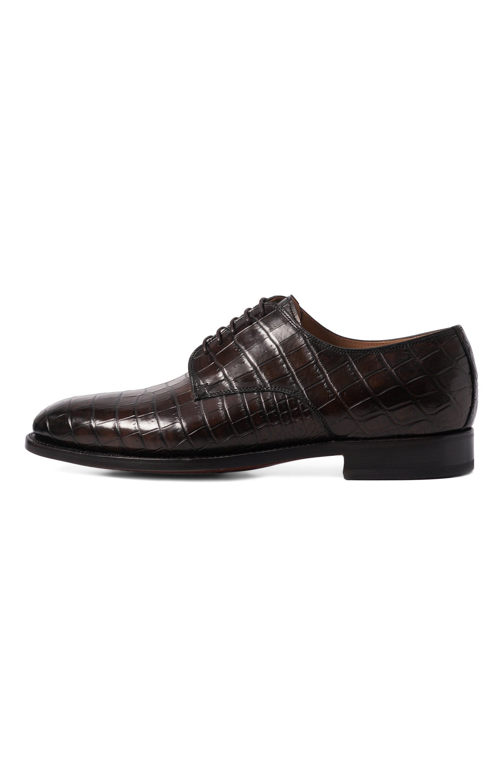 Дерби из кожи крокодила KITON, арт. USSA101N00102, фото 3