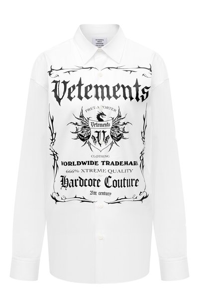 Женская хлопковая рубашка VETEMENTS, арт. UA52SH500W 1005/W