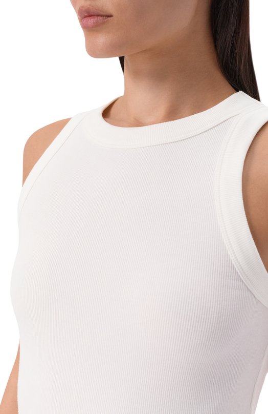 Майка из хлопка и шелка 12 STOREEZ 136695 Белый  136695 Фото 5