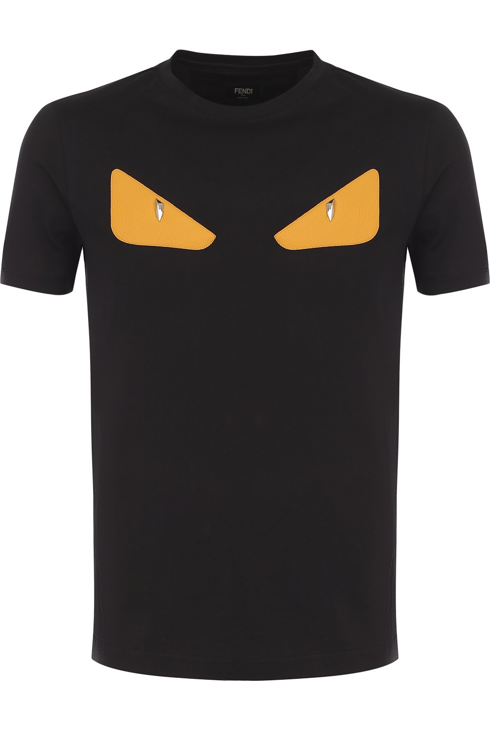 Хлопковая футболка с отделкой bag bugs FENDI, арт. FY0722 94T, фото 1