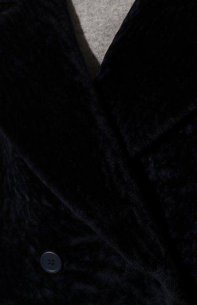 Шуба из овчины MASLOV синего цвета по цене 240020 руб., арт. F007, фото 5 Шуба из овчины MASLOV, арт. F007, фото 5