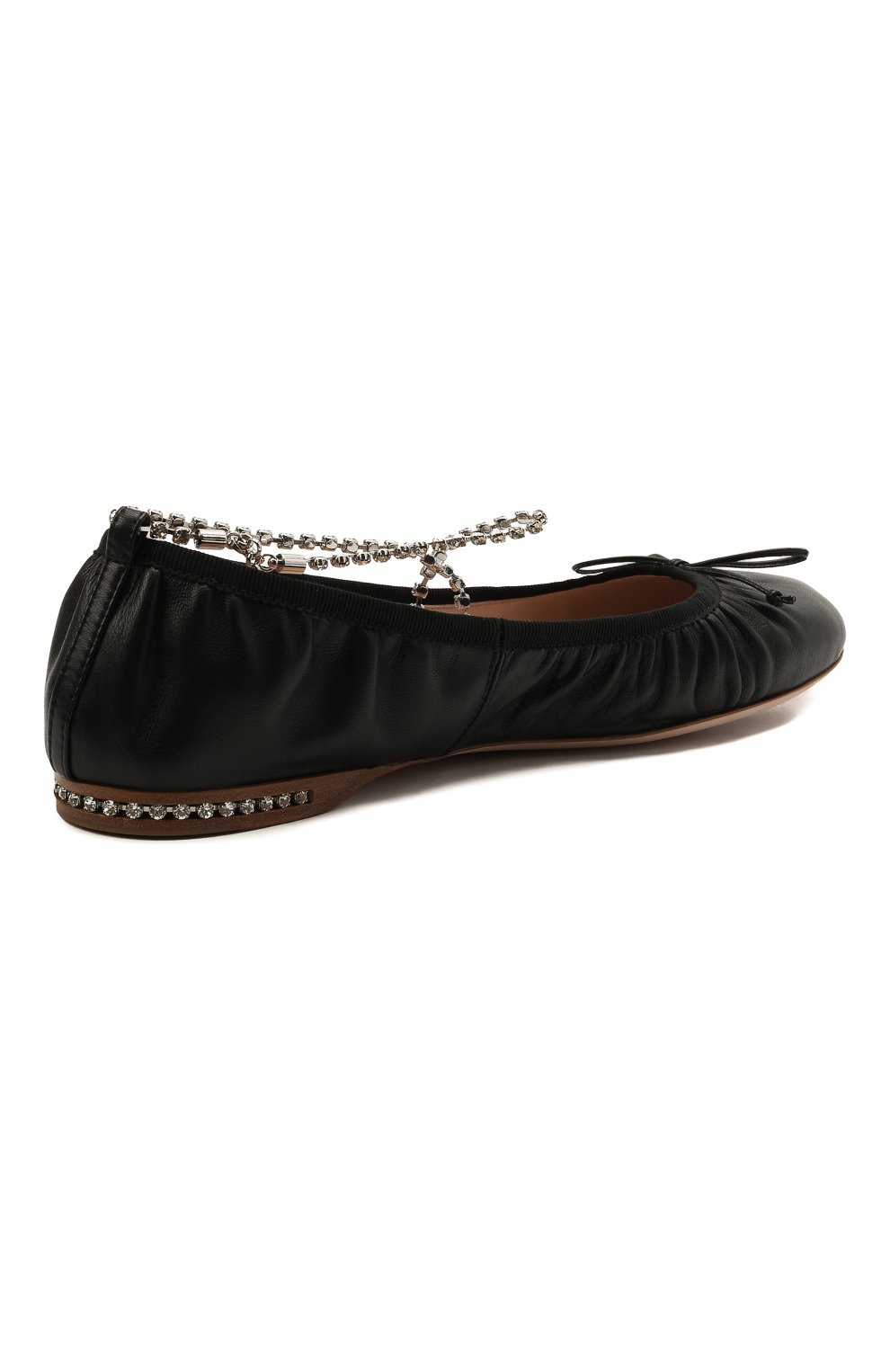 Кожаные балетки MIU MIU, арт. 5F916C/038, фото 4