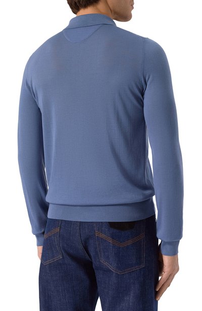 Шерстяное поло ZILLI синего цвета по цене 150000 руб., арт. KZP001M0202VLIP00, фото 4 Шерстяное поло ZILLI, арт. KZP001M0202VLIP00, фото 4