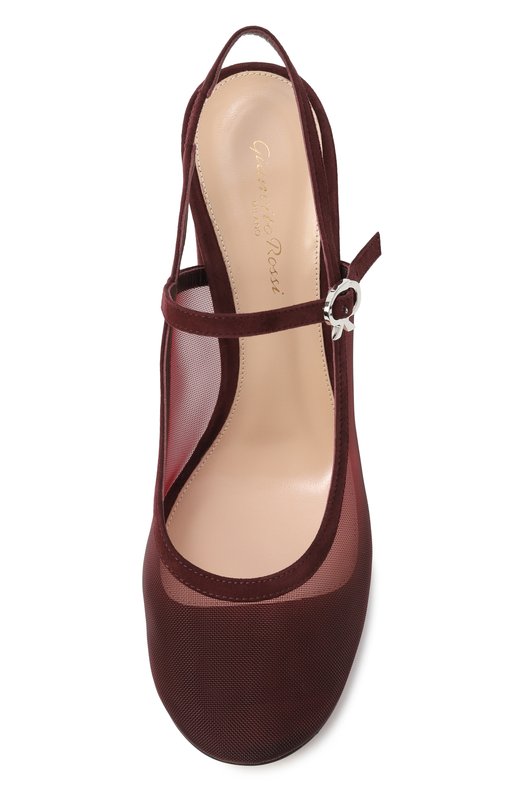 Комбинированные туфли Francoise Gianvito Rossi G95584.85RIC.RSCRYRY Бордовый  G95584.85RIC.RSCRYRY Фото 6