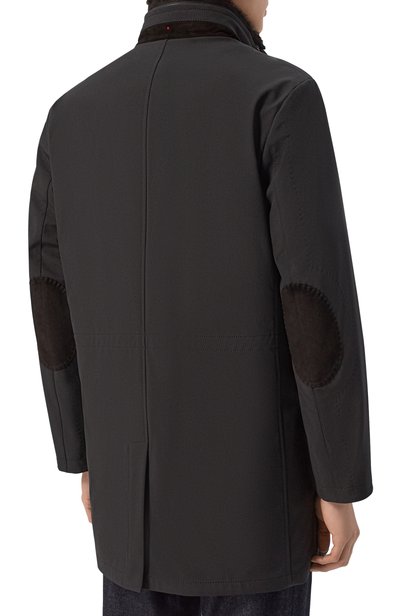 Пальто с воротником из овчины KITON черного цвета по цене 1170000 руб., арт. UW2523AV03T51, фото 4 Пальто с воротником из овчины KITON, арт. UW2523AV03T51, фото 4