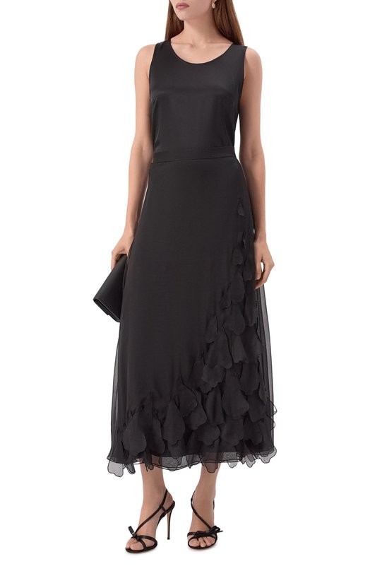 Шелковая юбка YANINA T-2985 Чёрный  T-2985 Фото 2